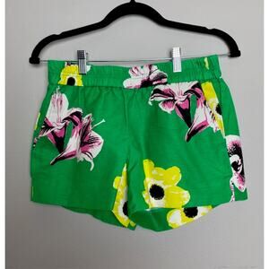 J. Crew Floral Linen Blend Pull-On Shorts w/Pockets - Size 0